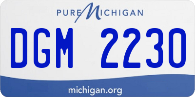MI license plate DGM2230