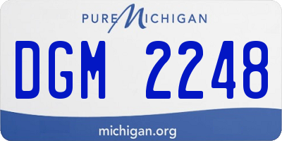MI license plate DGM2248