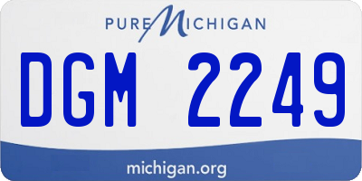 MI license plate DGM2249