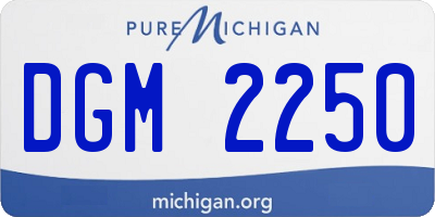 MI license plate DGM2250
