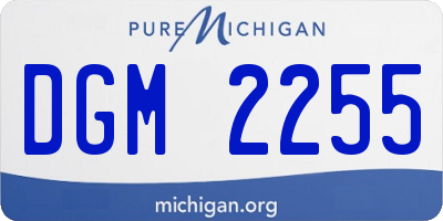 MI license plate DGM2255