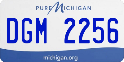 MI license plate DGM2256