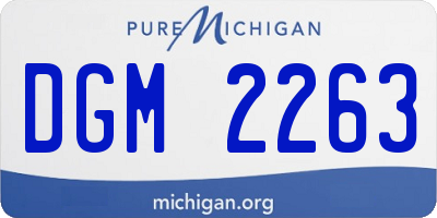 MI license plate DGM2263