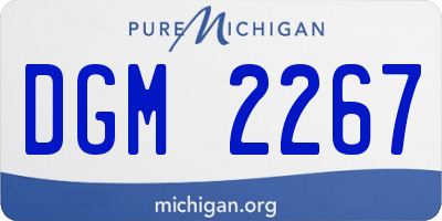 MI license plate DGM2267