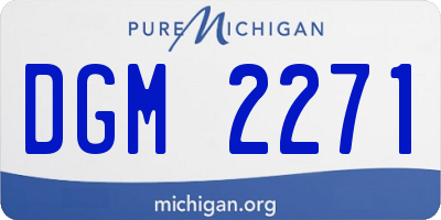 MI license plate DGM2271