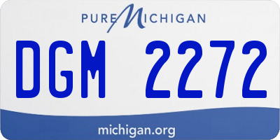 MI license plate DGM2272