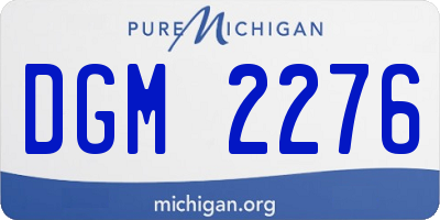 MI license plate DGM2276