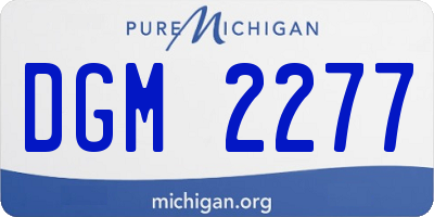 MI license plate DGM2277
