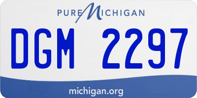 MI license plate DGM2297