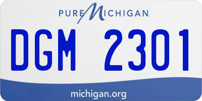 MI license plate DGM2301