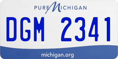 MI license plate DGM2341