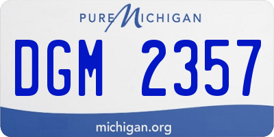 MI license plate DGM2357
