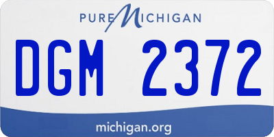 MI license plate DGM2372