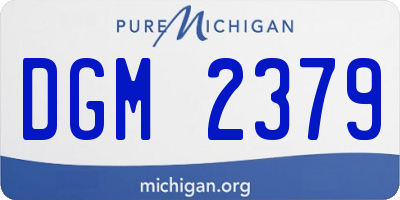 MI license plate DGM2379