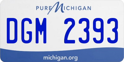 MI license plate DGM2393