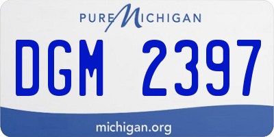 MI license plate DGM2397