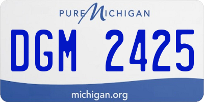 MI license plate DGM2425