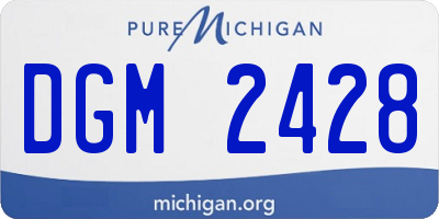 MI license plate DGM2428