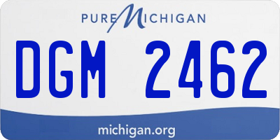 MI license plate DGM2462
