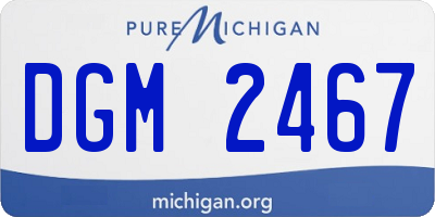 MI license plate DGM2467