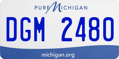 MI license plate DGM2480