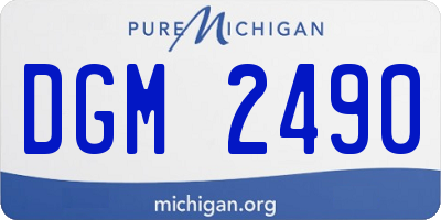 MI license plate DGM2490