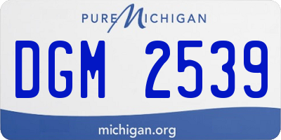 MI license plate DGM2539