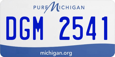 MI license plate DGM2541