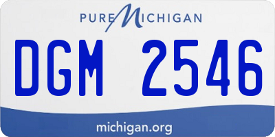 MI license plate DGM2546