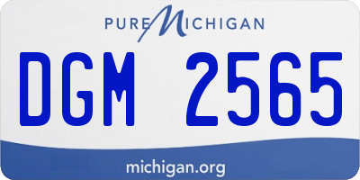 MI license plate DGM2565