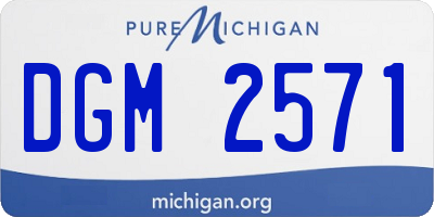 MI license plate DGM2571