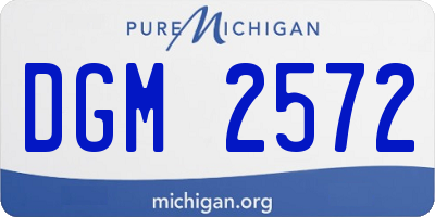 MI license plate DGM2572