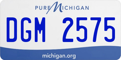 MI license plate DGM2575