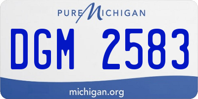 MI license plate DGM2583