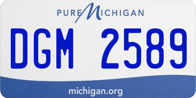 MI license plate DGM2589