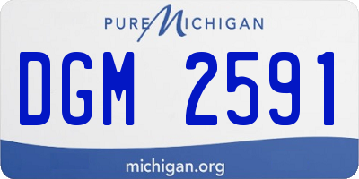 MI license plate DGM2591