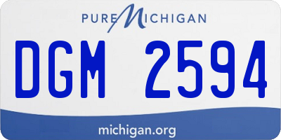 MI license plate DGM2594
