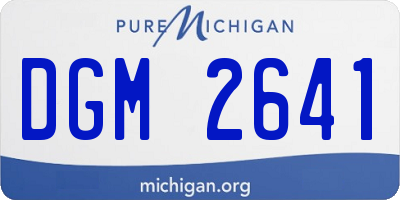 MI license plate DGM2641