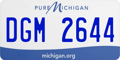 MI license plate DGM2644