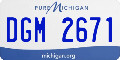 MI license plate DGM2671