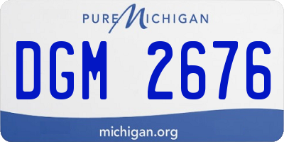 MI license plate DGM2676