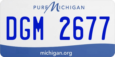 MI license plate DGM2677