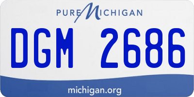 MI license plate DGM2686