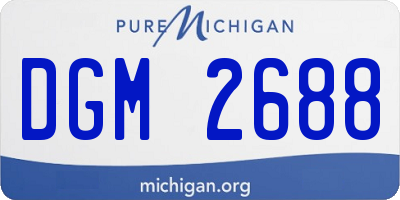 MI license plate DGM2688