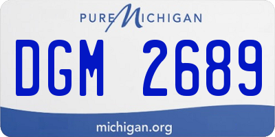 MI license plate DGM2689