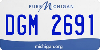 MI license plate DGM2691