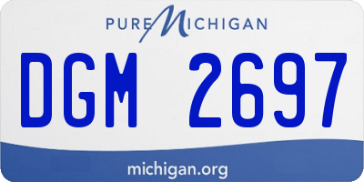MI license plate DGM2697