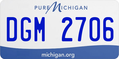 MI license plate DGM2706