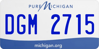 MI license plate DGM2715