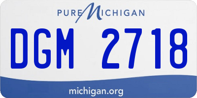 MI license plate DGM2718